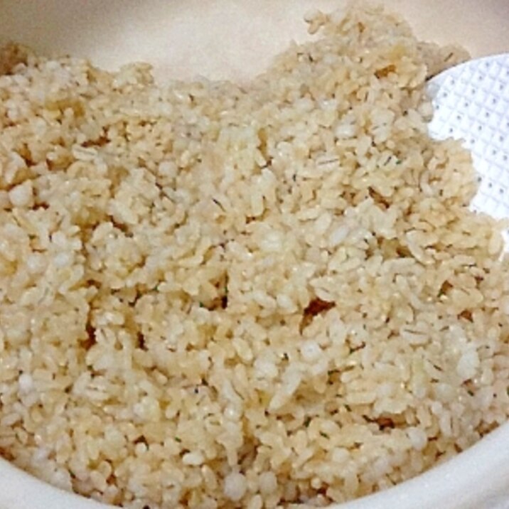 土鍋で押し麦玄米